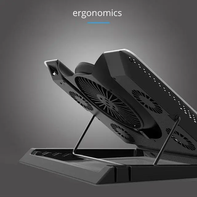 Alt view image 5 of 5 - aluminum laptop cooling pad holder stand USB radiator fan cooler cold notebook PC accessories refrigerator plate