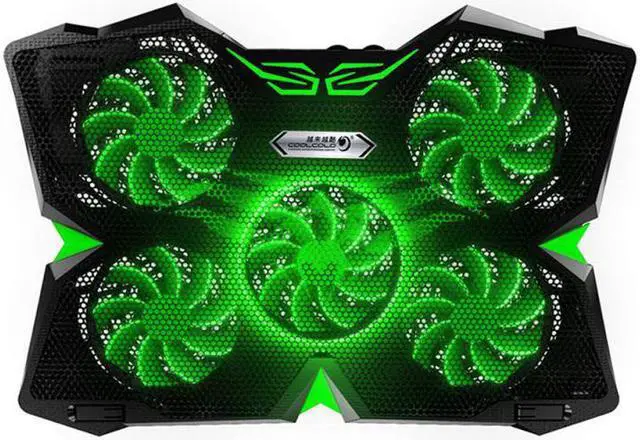 Main image of Cooler Notebook Cooling Pad With 5 LED Fan USB Cooler Pad Computer Stand Mat For 12-17 Inch PC  Speed Adjustable
