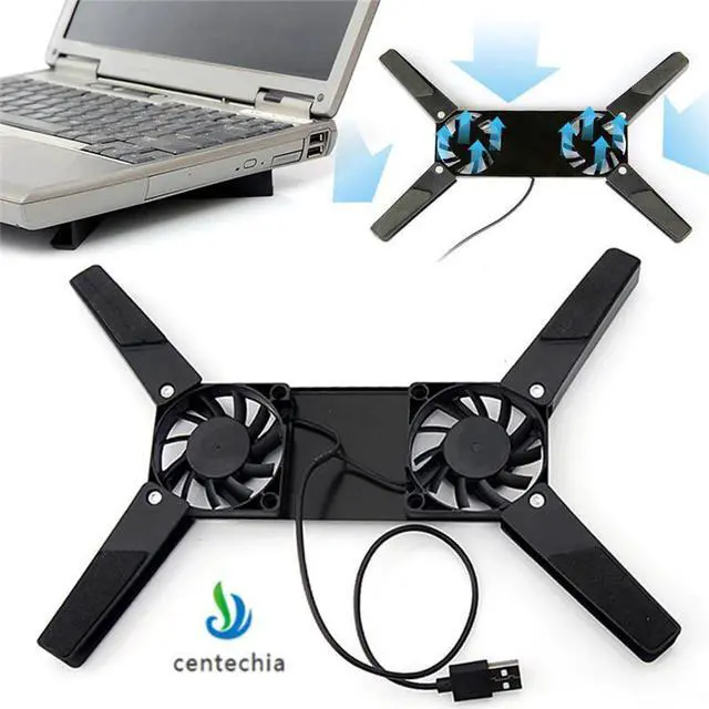 Main image of USB Fan Cooling Pad 2 Fans Cooler Notebook Cooler Computer USB Fan Stand For 10-17"  Laptop  Computer Peripherals XNC