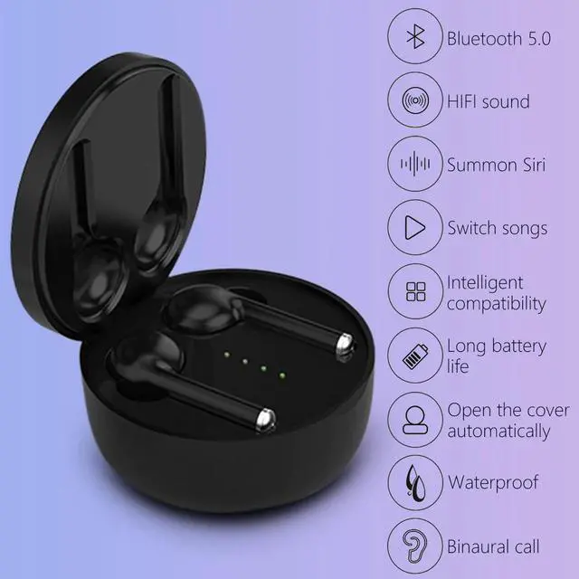 Alt view image 3 of 5 - 5.0 Bluetooth Earphones TWS Wireless Bluetooth Earbuds With Microphone Sport terproof Gaming Headset Wireless Headphones