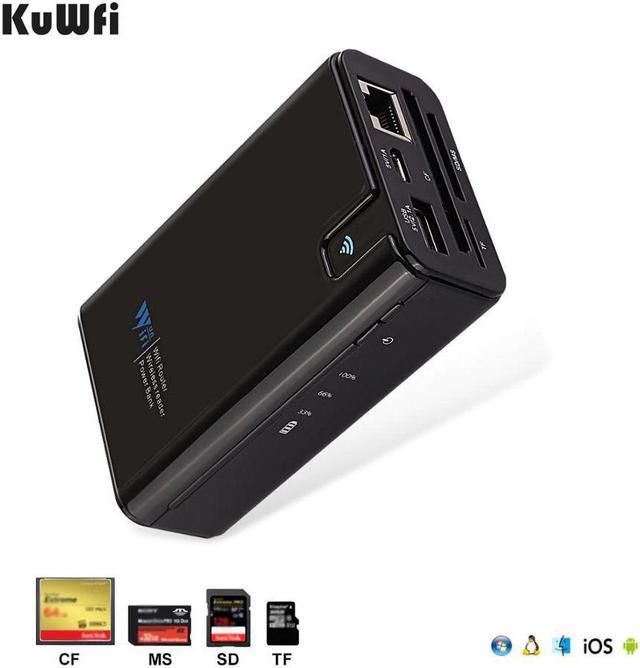 Wireless share Power bank Travel Router , Wireless SD Card Reader Connect Portable SSD Drive to iPhone iPad Wireless Routers - Newegg.com