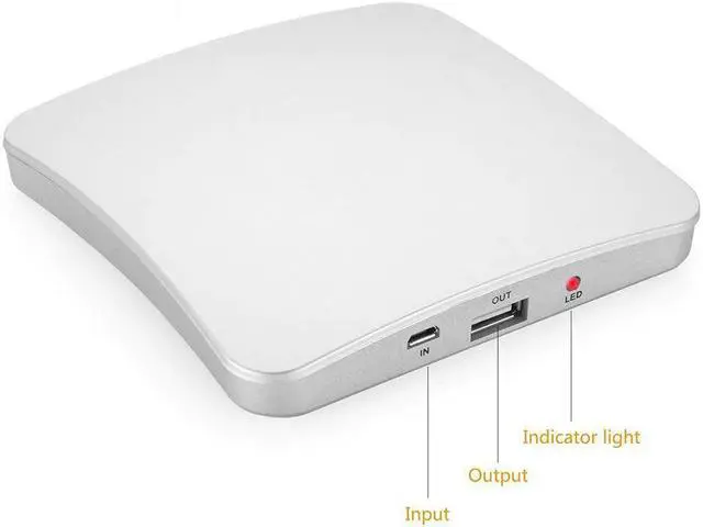 Alt view image 5 of 5 - Charger Portable USB Charger 1800/2600/5200mAh Power Bank Car Window Square Sucker Style Charger External battery