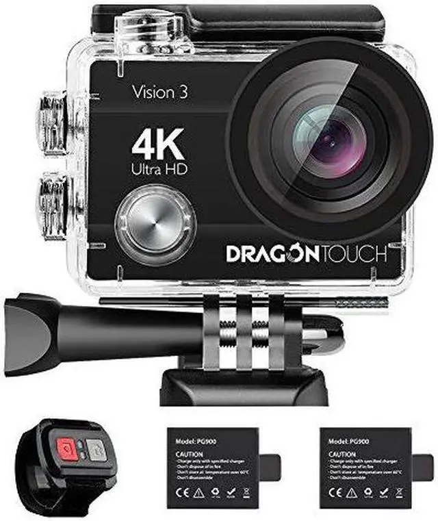 Main image of DragonTouch 4K Action Camera 16MP Vision 3 170 Wide Angle WiFi Sports Camera Underwater Waterproof Camera Remote Control
