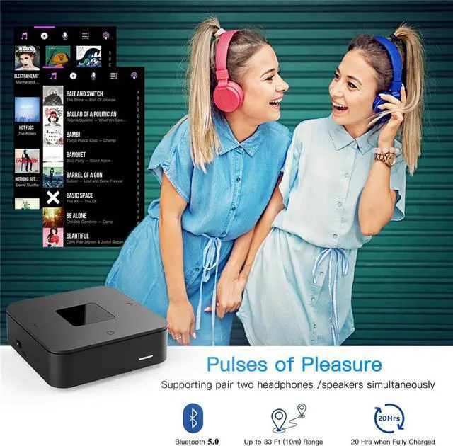 Alt view image 5 of 5 - Link Bluetooth 5.0 Aptx Low Latency 3.5mm SPDIF Optical Audio Transmitter Receiver Wireless TV PC Speaker Music Adapter