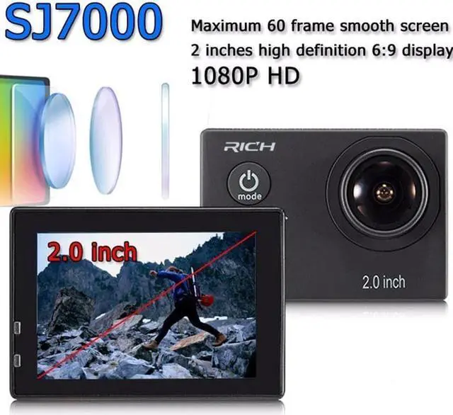 Alt view image 4 of 5 - Camera WIFI HD 1080p 30Fps Video go Bike Cams pro Waterproof 30M Mini Helmet Cam Sport Camera