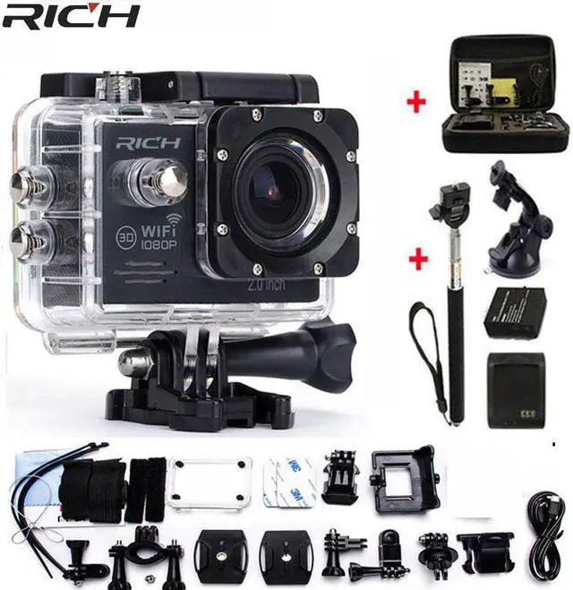 Main image of Camera WIFI HD 1080p 30Fps Video go Bike Cams pro Waterproof 30M Mini Helmet Cam Sport Camera