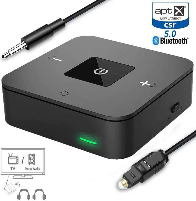 Main image of Link Bluetooth 5.0 Aptx Low Latency 3.5mm SPDIF Optical Audio Transmitter Receiver Wireless TV PC Speaker Music Adapter