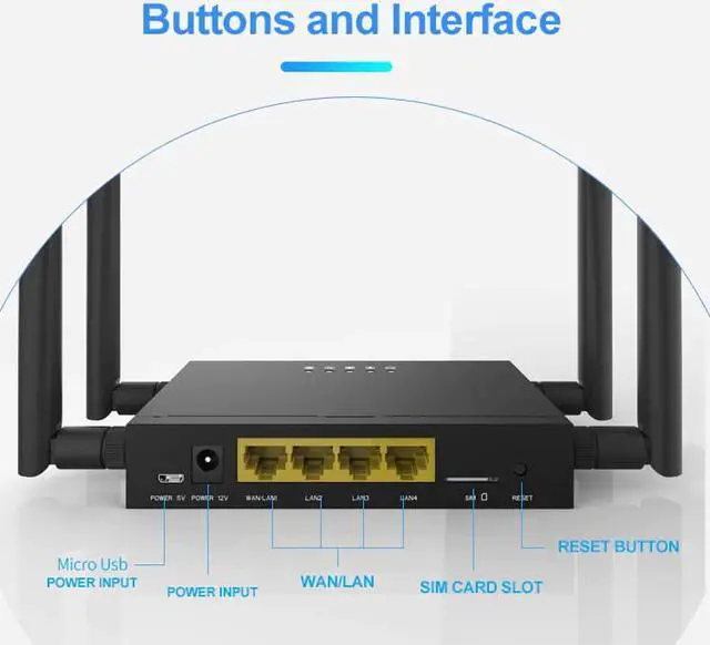 Alt view image 3 of 5 - 300Mbps 4G LTE WiFi Router CAT4 Industrial CPE strong signal Suport 32 Wifi users With Sim Card Slot