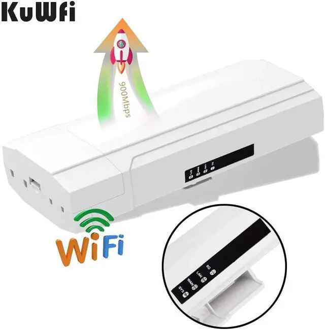 Alt view image 4 of 5 - 900Mbps Outdoor Router High Power 5.8G Wireless CPE/Repeater/WDS/Bridge Extend Wifi Signal 3-10KM for IP Camera PoE