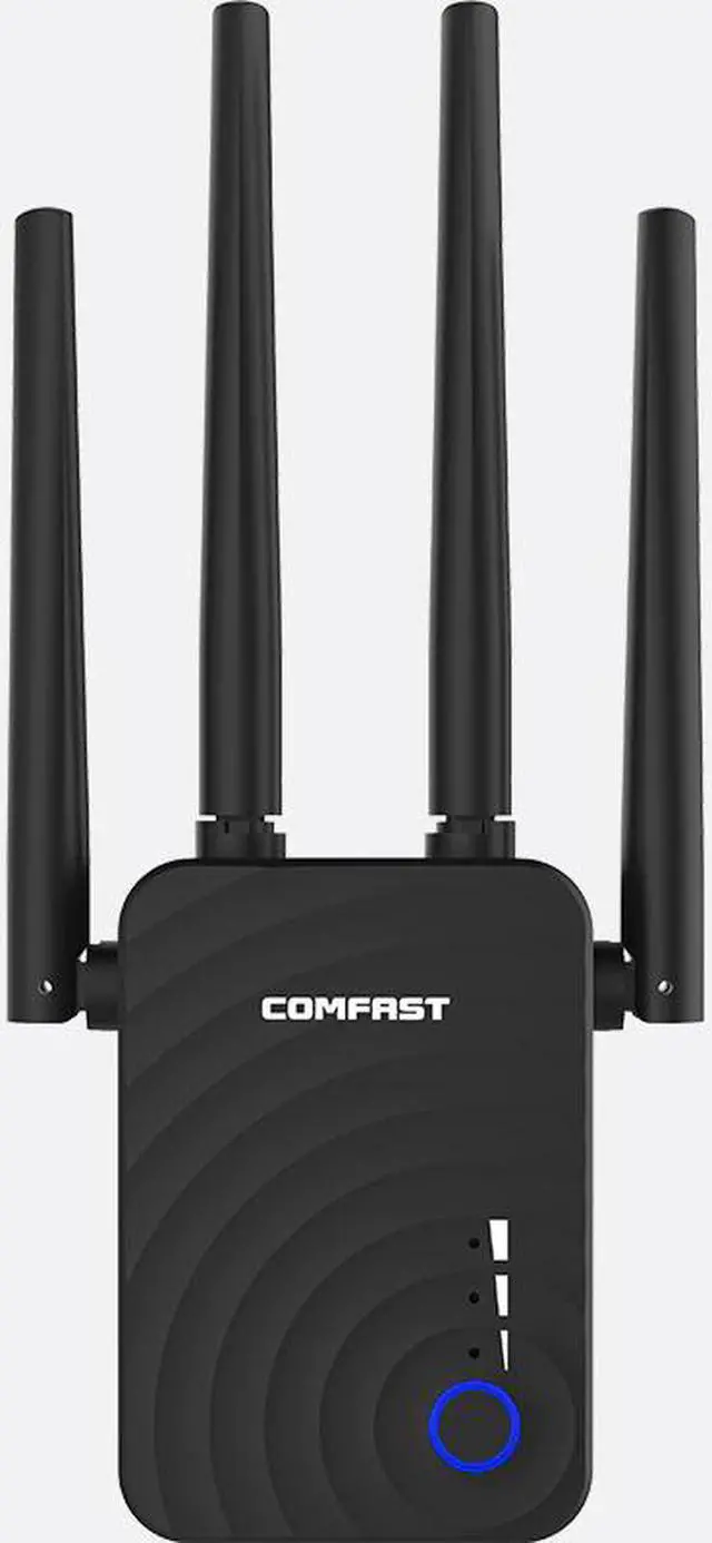 Alt view image 5 of 5 - Wireless Wifi Repeater/Router 1200Mbps 2.4G 5G Dual Band Wifi Signal Amplifier Signal Booster Network Range Extender 4 antennas