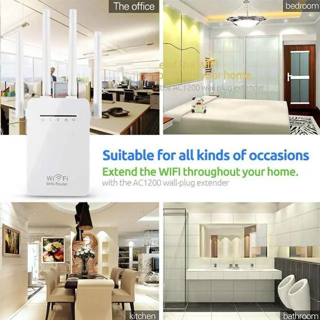 Alt view image 5 of 5 - Wifi Repeater Router 300Mbps Dual-Band Wi-Fi Range Extender 2G/3G/4G/LTE Wi-Fi Router 4 Antenna Home Network