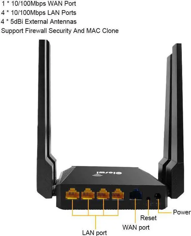 Alt view image 3 of 5 - Router 300Mbps Access Point With 4 External Antennas Hotspot 7620N CPU WiFi Wireless Router USB Sharing English Version