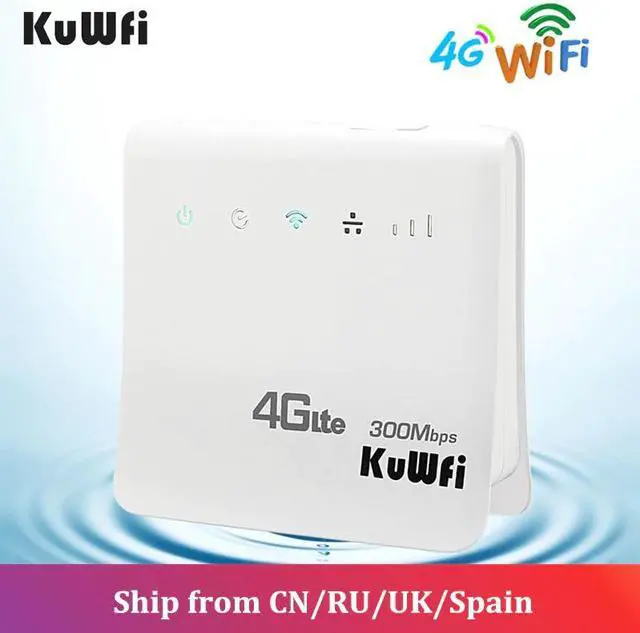 Alt view image 4 of 5 - 300Mbps Router 4G LTE CPE Router Mobile WiFi Wireless Indoor Router 2.4GHz WFi Hotspot With Lan Port SIM Card Slot