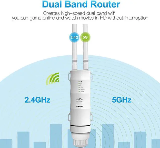 Alt view image 2 of 5 - WiFi Repeater WiFi Extender Long Range 5G Ultraboost Wi Fi Booster AC600 Wi-Fi Amplifier Wireless Router Access Point