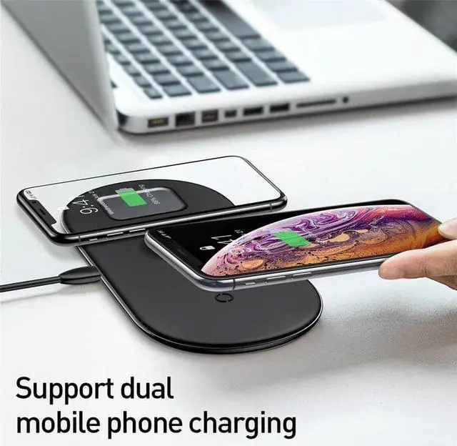 Alt view image 3 of 5 - 3 in 1 Qi Wireless Charger For  Watch For iPhone X XS XR  S10 18W Fast Charger For watch phone 11