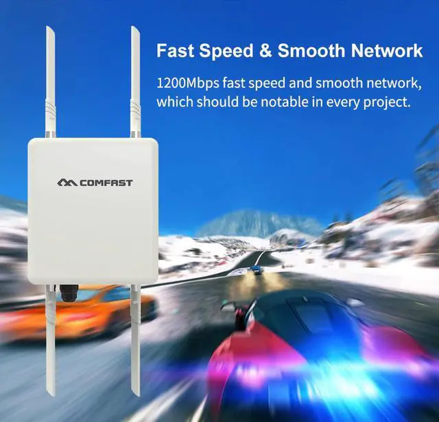 Alt view image 4 of 5 - Outdoor Wifi Repeater 1200Mbps Wireless Wi-fi Range Extender Amplifier 5G Waterproof 27dBm 802.11 ac Wifi Router WISP Base AP