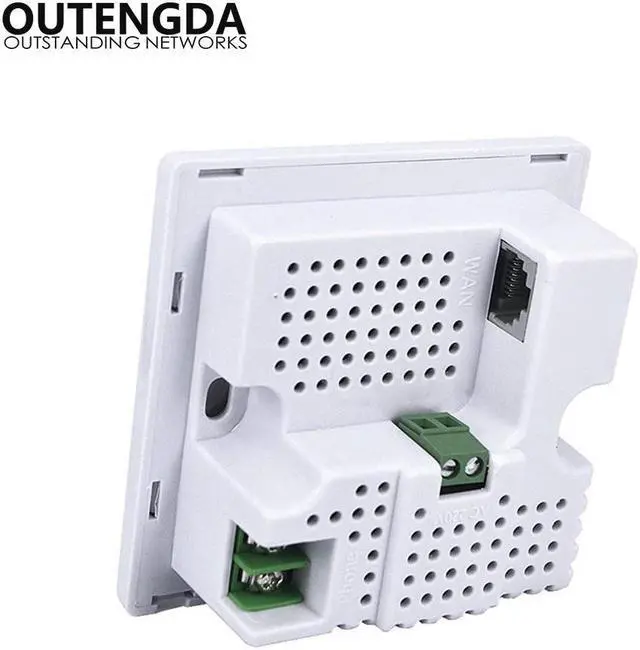 Alt view image 3 of 5 - Wall WiFi Access Pot Wireless AP Repeater WiFi Router 300Mbps IEEE802.3af POE White Gold Black for Hotel Dormitory Office