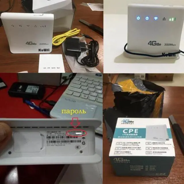 Alt view image 5 of 5 - 300Mbps Router 4G LTE CPE Router Mobile WiFi Wireless Indoor Router 2.4GHz WFi Hotspot With Lan Port SIM Card Slot