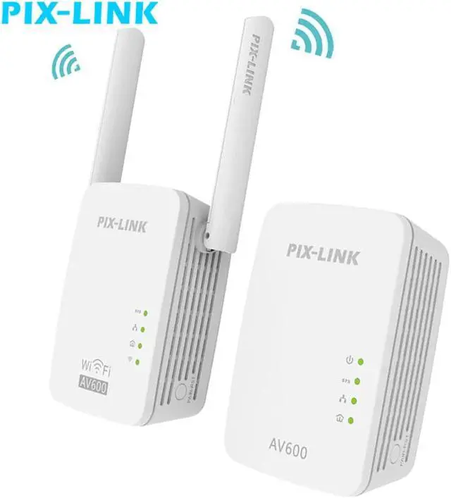 Alt view image 2 of 5 - 1Pair LV-PL01 600Mbps Wireless Wifi Router Extender Kit Wi-Fi Repeater AV600 Powerline Edition Network Adapter
