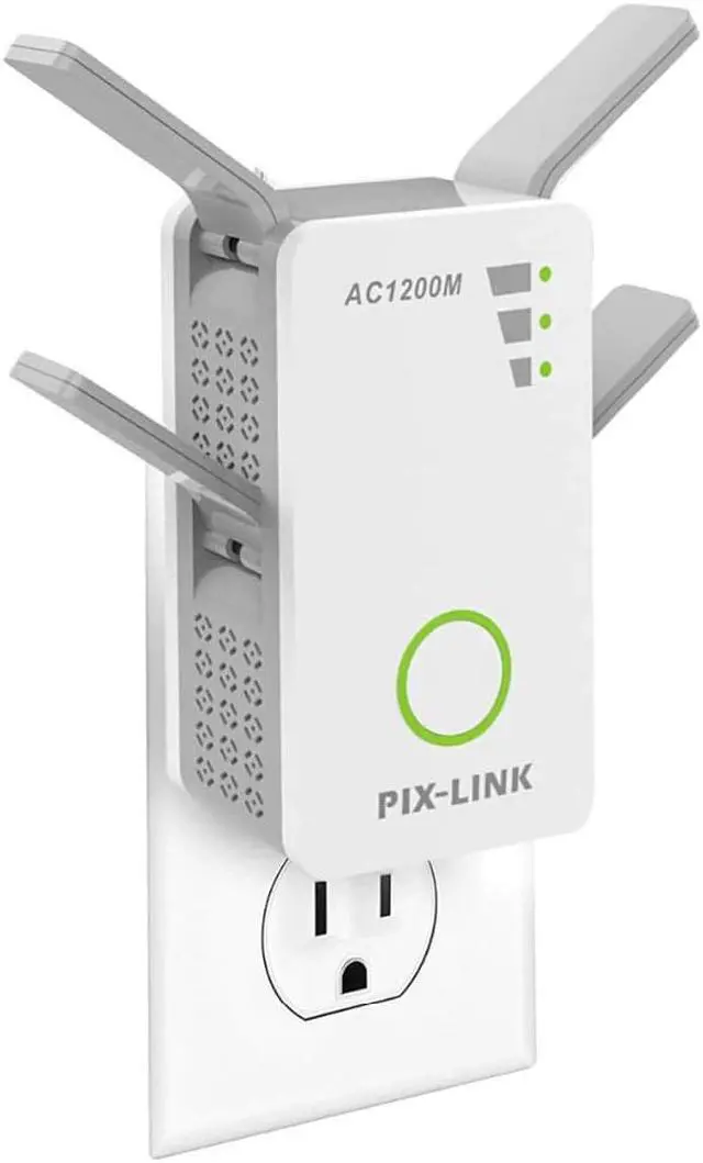 Alt view image 4 of 5 - 1200Mbps Wireless Router Wifi Range Extender Repeater Signal Booster 2.4/5GHz Dual Band AP WPS With 4 External Antennas