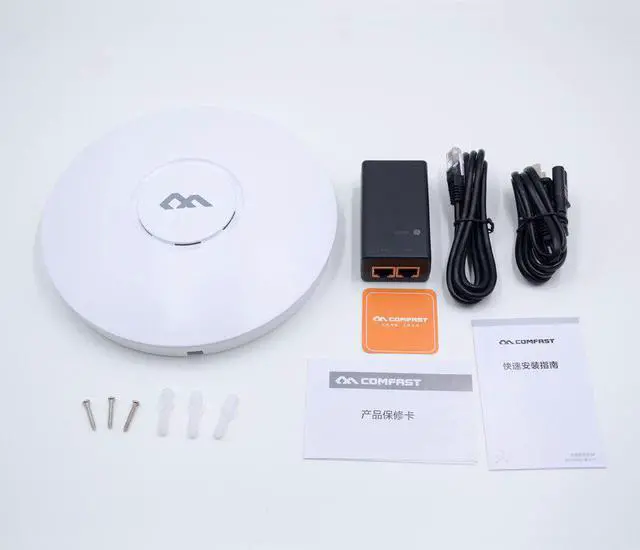Alt view image 4 of 5 - High Quality Wifi Hotspot 802.11b/g/n 2.4G 300Mbps Ceiling Mount PoE WiFi AP Router Wireless Access Point With 48V Poe Adapter