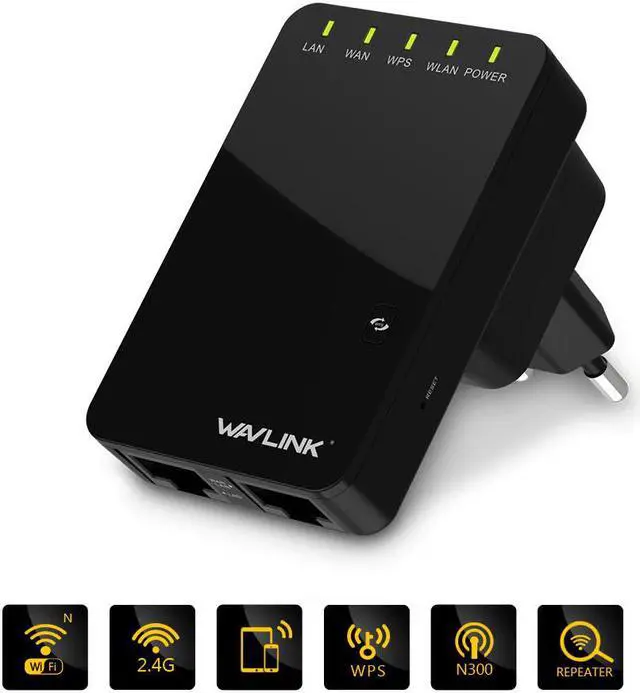 Alt view image 2 of 5 - Portable 300Mbps WiFi Router/Access Point AP wireless wifi Range Extender WI-FI Booster Signal Amplifier 802.11 b/g/n