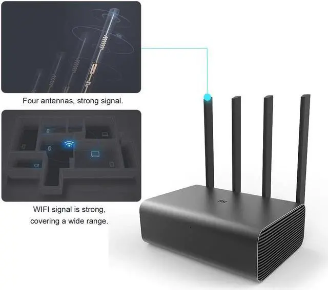 Alt view image 3 of 5 - Mi Router Pro R3P 2600Mbps Wi-fi wifi Smart Wifi wireless Router 4 Antenna Dual Band 2.4GHz 5.0GHz Wifi Network Device 1