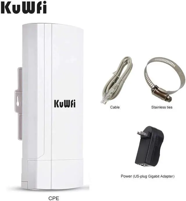 Alt view image 3 of 5 - 900Mbps Outdoor Router High Power 5.8G Wireless CPE/Repeater/WDS/Bridge Extend Wifi Signal 3-10KM for IP Camera PoE