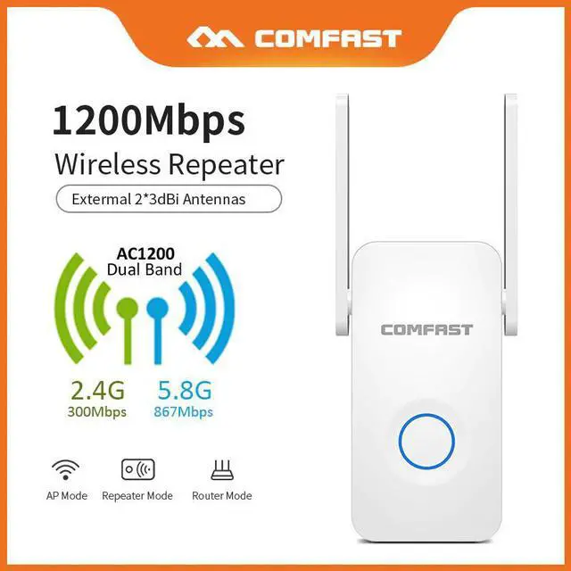 Main image of CF-WR752AC Dual Band 1200Mbps WiFi Extender repeater Internet Signal Booster Wireless wifi router 5GH Wi-Fi Range Extend antenna
