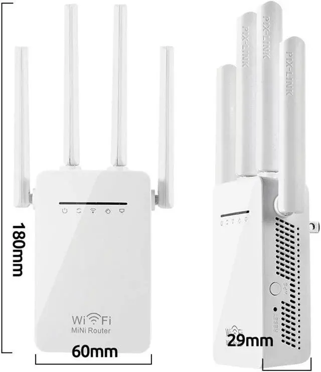 Alt view image 4 of 5 - Wifi Repeater Router 300Mbps Dual-Band Wi-Fi Range Extender 2G/3G/4G/LTE Wi-Fi Router 4 Antenna Home Network
