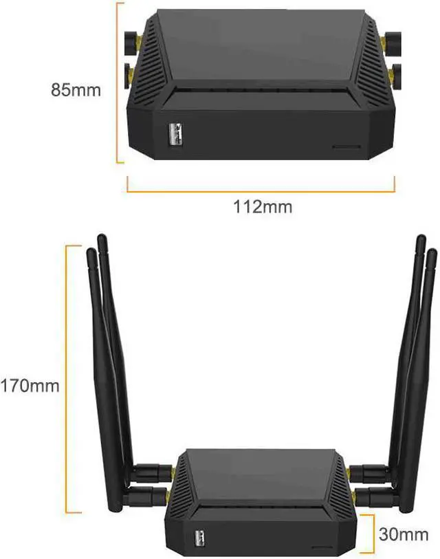 Alt view image 5 of 5 - WE3926 Router 3G 4G WiFi Modem With SIM Card Slot 128MB Memory 300Mbps LTE OpenWrt Wireless USB WiFi Router Network SMA \