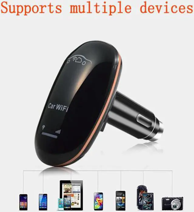 Alt view image 3 of 5 - 4G CarFi Unlock Broadband Modem SIM Card Wifi Mobile Hotspot with 5V/1A Cigarette Car Wi fi Router for 10 User