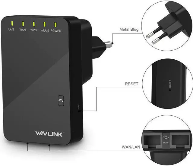 Alt view image 4 of 5 - Portable 300Mbps WiFi Router/Access Point AP wireless wifi Range Extender WI-FI Booster Signal Amplifier 802.11 b/g/n