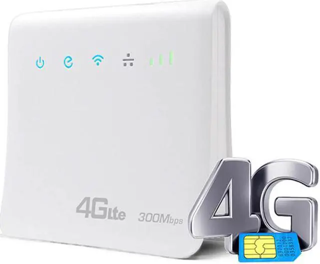 Alt view image 2 of 5 - 300Mbps 4G LTE Wifi Router Wireless CPE Mobile WiFi with SIM Card Slot up to 32 wifi Users Long wifi Coverage for Home/ Outdoor