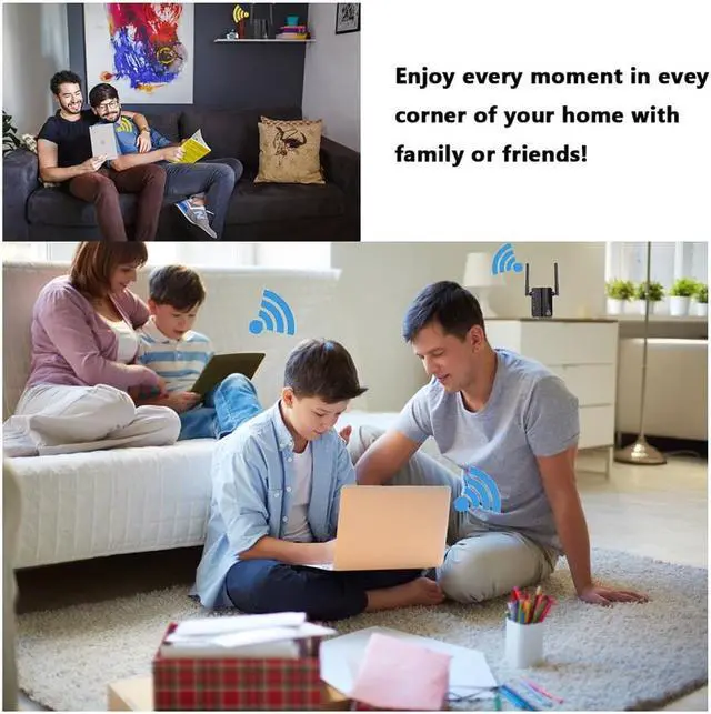 Alt view image 5 of 5 - Original WiFi Amplifier Pro Router 300M Network Expander Repeater Power Extender Roteador 2 Antenna for Mi Router Wi-Fi