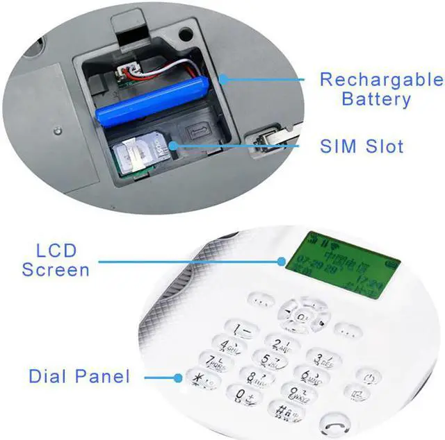 Alt view image 3 of 5 - W101L 4G wifi router 4G voice call telephone volte 4g landline wifi hotspot desk sim card slot telephone fixed phone