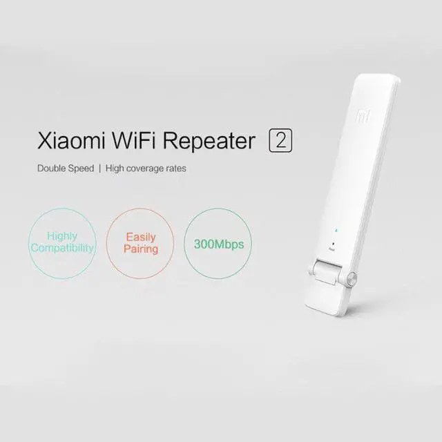Alt view image 2 of 5 - English Version Two Amplifier 2 Mi WiFi Repeater2 Extender Portable Mini Router Wi-Fi Expander Signal USB Power Supply