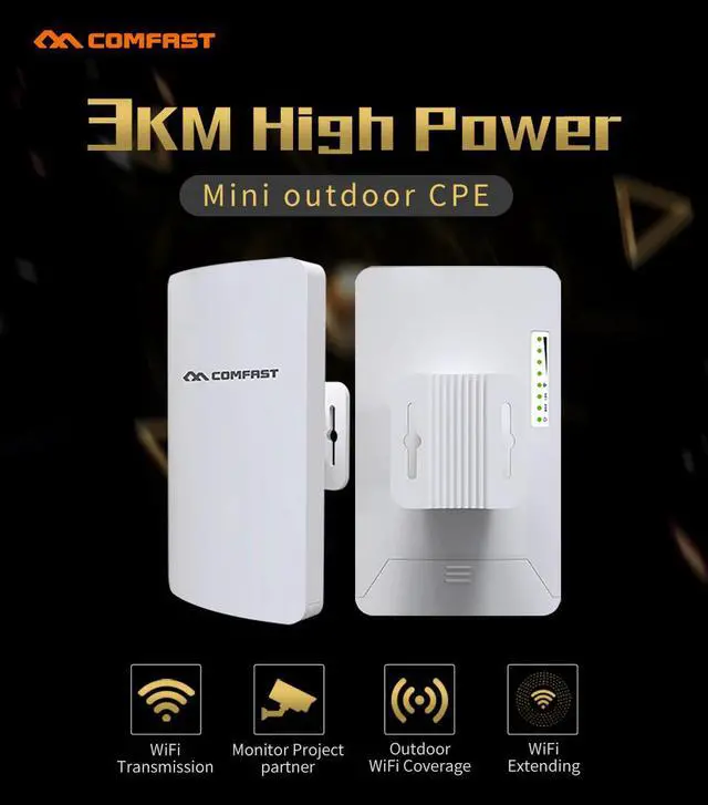 Alt view image 2 of 5 - 3KM Outdoor Wireless Wifi Extender 300Mbps Wifi Repeater/Router 2.4Ghz Wifi Network Booster long Wi fi Signal Amplifier Antenna