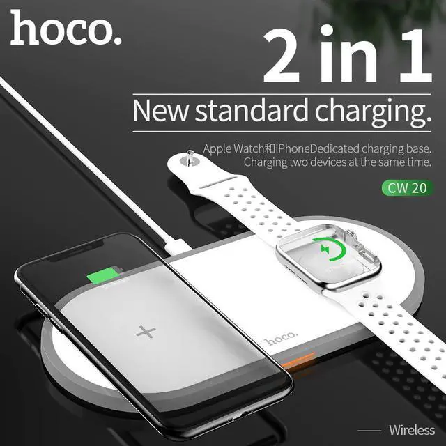Alt view image 2 of 5 - 3 in 1 Qi Wireless Charger Pad for iPhone 11 pro X XS Max XR for Apple Watch 4 3 2 Airpods 10W Fast Charge For Samsung S10