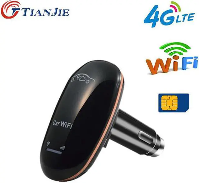 Main image of 4G CarFi Unlock Broadband Modem SIM Card Wifi Mobile Hotspot with 5V/1A Cigarette Car Wi fi Router for 10 User