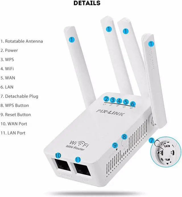 Alt view image 4 of 5 - 300Mbps WR09 Wireless WIFI Router WIFI Repeater Booster Extender Home Network 802.11b/g/n RJ45 2 Ports Wilreless-N Wi-fi