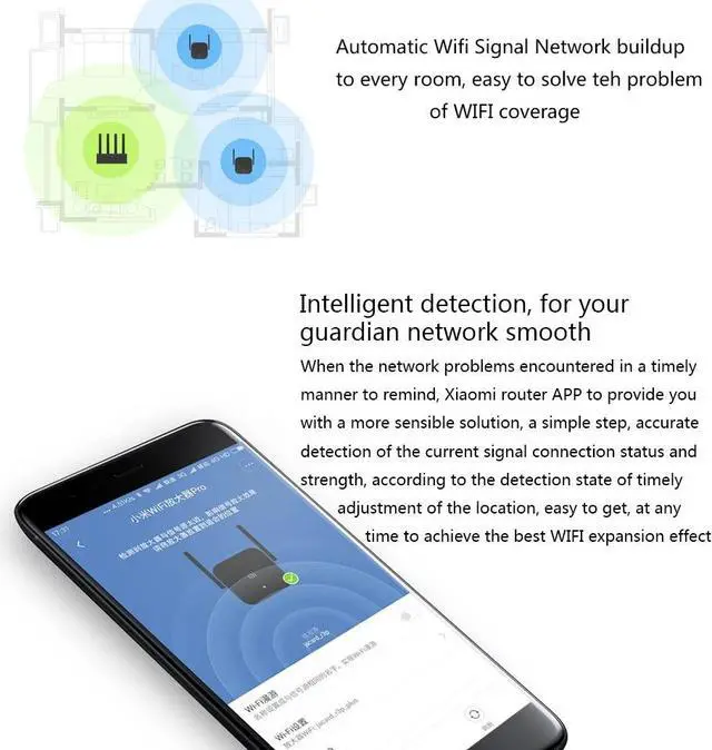 Alt view image 3 of 5 - Original  Mi WiFi Amplifier Pro 300Mbps Amplificador Repeater Signal Cover Extender Roteador Wireless Router Repetidor