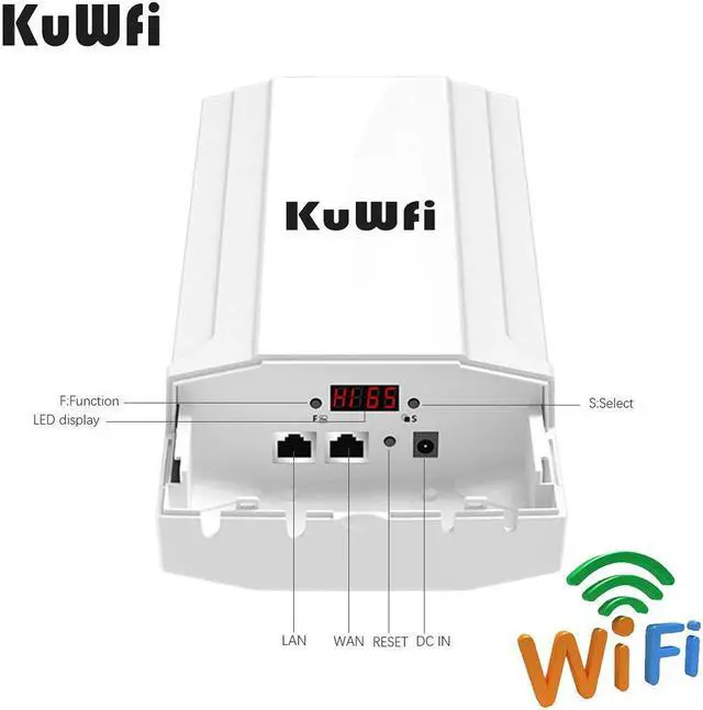 Alt view image 2 of 5 - 900Mbps Outdoor Router High Power 5.8G Wireless CPE/Repeater/WDS/Bridge Extend Wifi Signal 3-10KM for IP Camera PoE