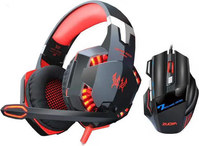 Main image of Headset+Gaming Mouse Headphones Stereo with microphone Earphone USB wired adjustable DPI Mice for PC r