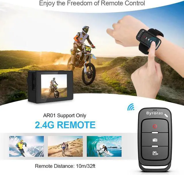 Alt view image 2 of 5 - 8K WIFI Action Camera 4K 60fps 20MP HD 40M Waterproof Action Cam APP Remote Control Motorcycle Helmet Sports Video Camera