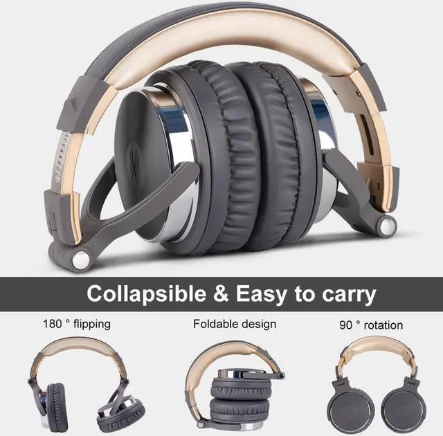 Alt view image 4 of 5 - Professional Studio DJ Headphones With Microphone Over Ear Wired HiFi Monitoring Headset Foldable Gaming Earphone For PC