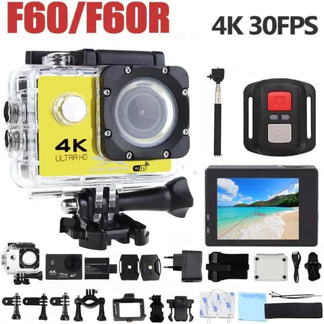 Alt view image 2 of 5 - Action Camera 16MP Ultra HD 4K 30fps WiFi 2.0''170D Go Waterproof Pro Sports DV Camera Helmet Video Recording Camera DVR