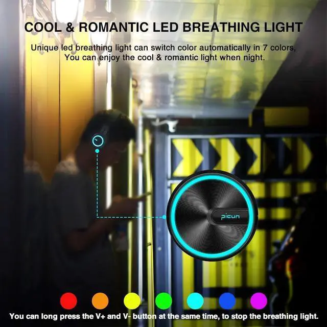 Alt view image 4 of 5 - Headphones LED Light HiFi Stereo Bluetooth Headphones Over Ear with Mic Foldable Wired/TF Headsets for PC TV Phone