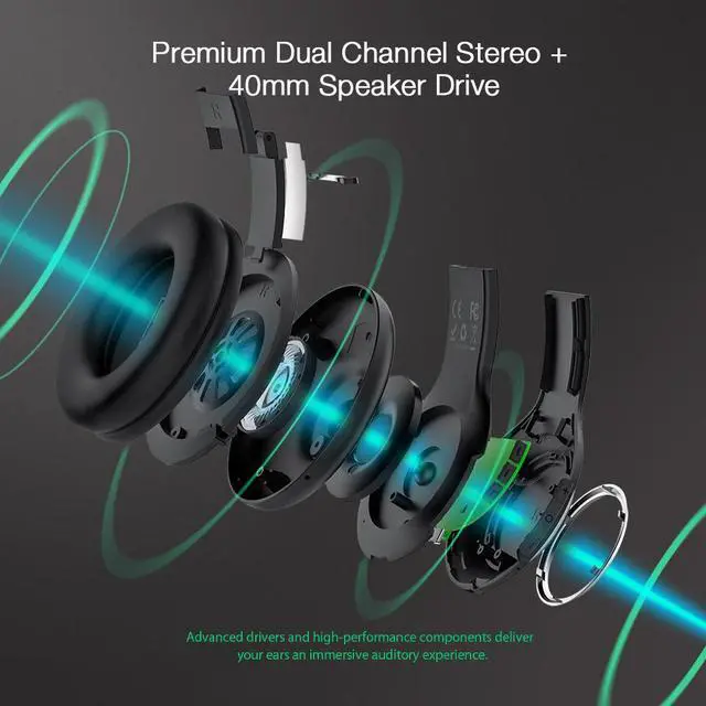 Alt view image 3 of 5 - BW-HP0 Wireless Headphones Bluetooth Headset Foldable Over-Ear Headphones With Microphone  For PC mobile phone Mp3