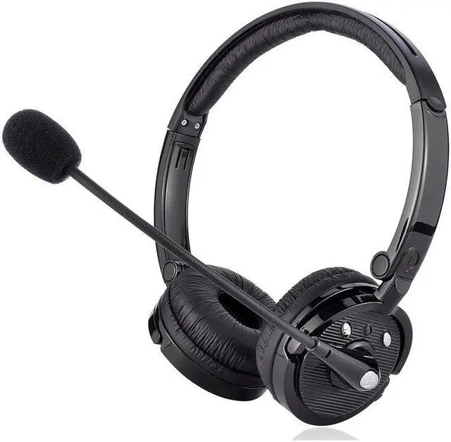 Alt view image 2 of 5 - Bluetooth Headset Noise Cancelling Headphones With Boom Mic For Office Phone Call Center Customer Service PC Cell Phone